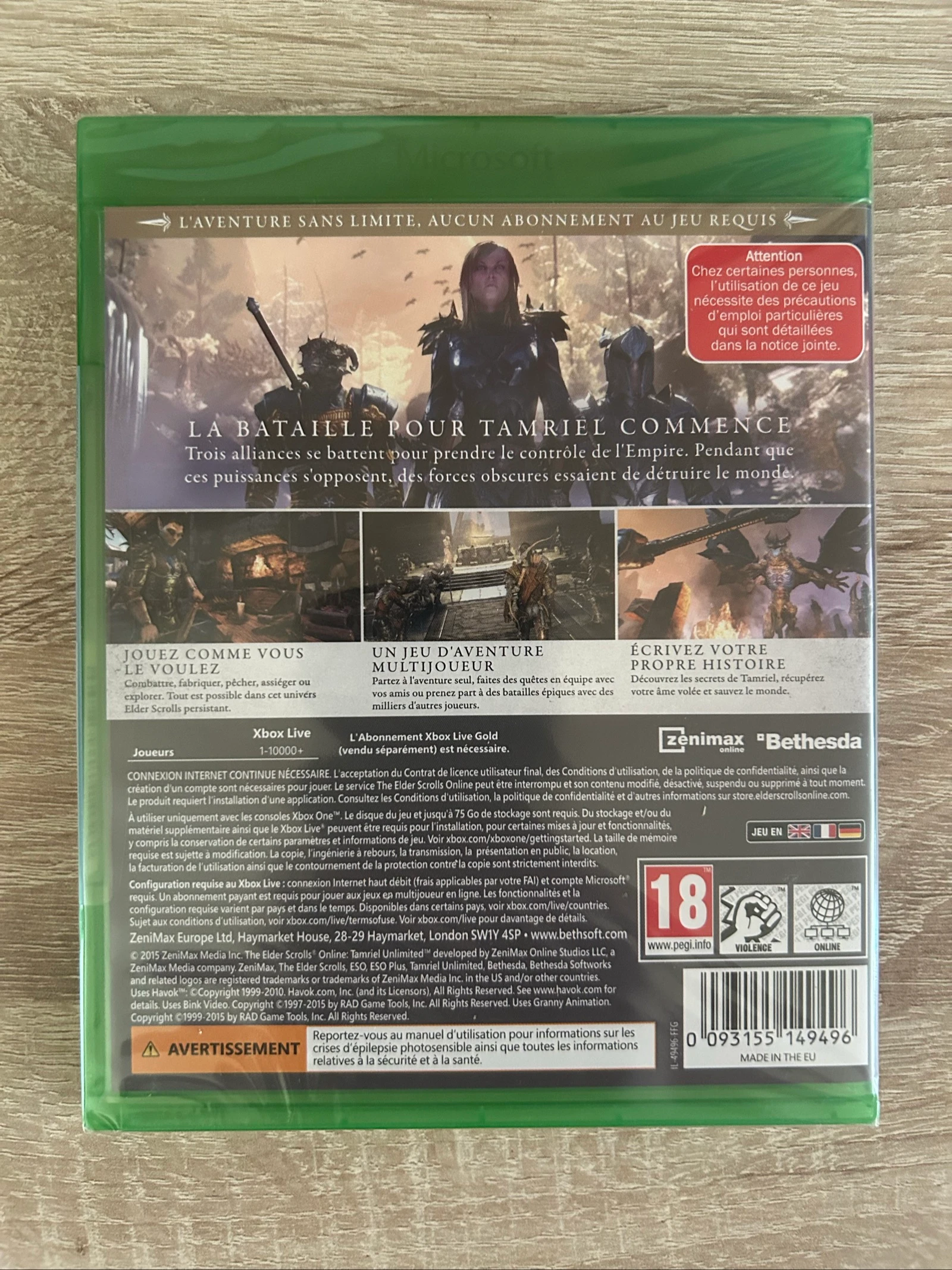 Lot van 5 nieuwe Xbox One The Elder Scrolls Online-spellen onder blisterverpakking – photo 2